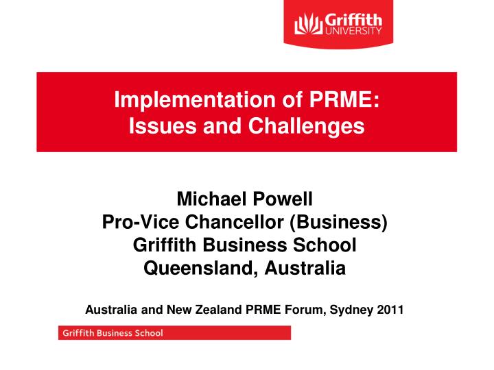 implementation of prme issues and challenges