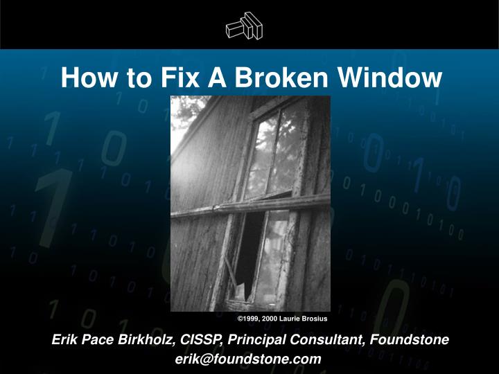 how to fix a broken window