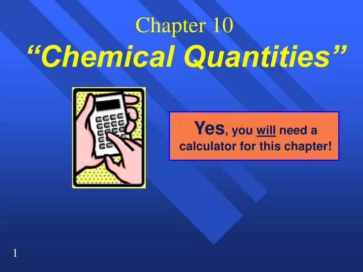 chapter 10 chemical quantities