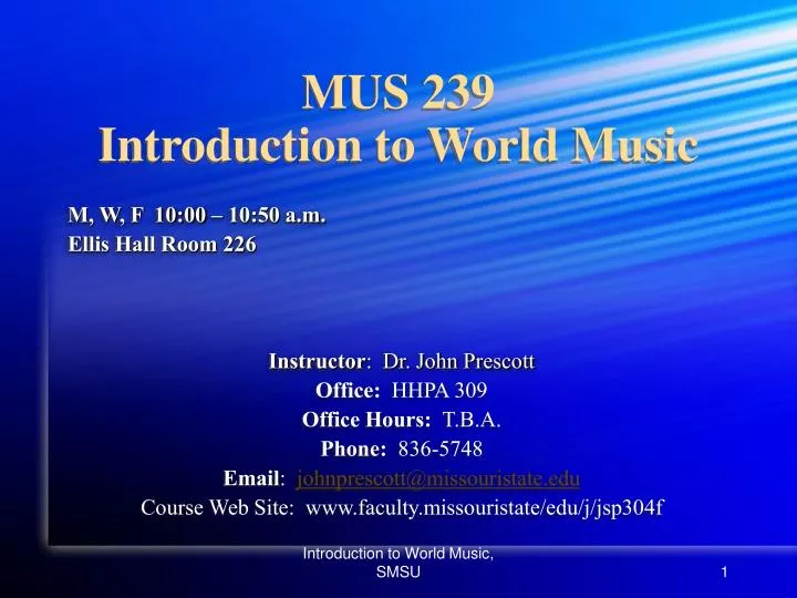 mus 239 introduction to world music