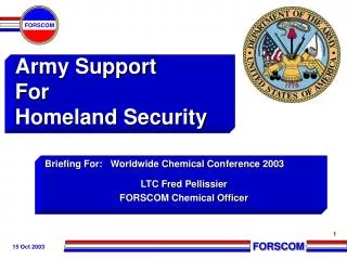 Army Support For Homeland Security