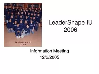 LeaderShape IU 2006