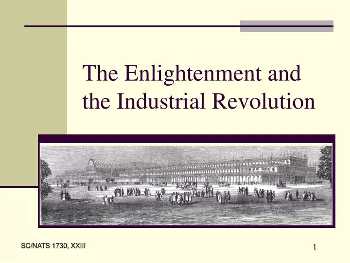 the enlightenment and the industrial revolution