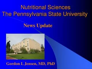 Nutritional Sciences The Pennsylvania State University