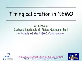 Timing calibration in NEMO
