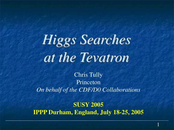 higgs searches at the tevatron