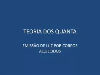 teoria dos quanta