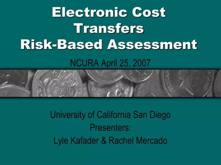electronic cost transfers risk based assessment