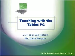 Teaching with the Tablet PC