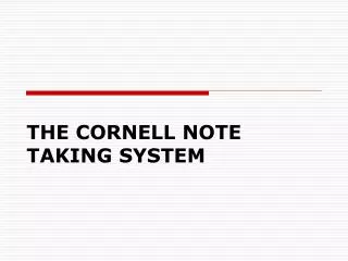 the cornell note taking system