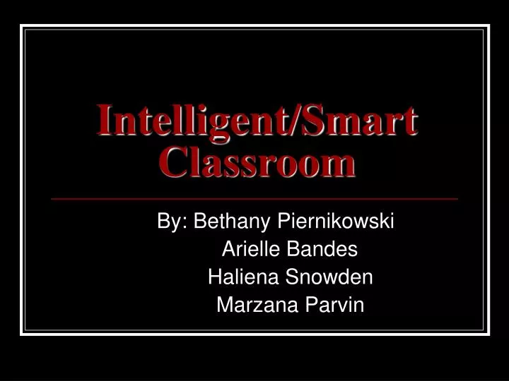 intelligent smart classroom