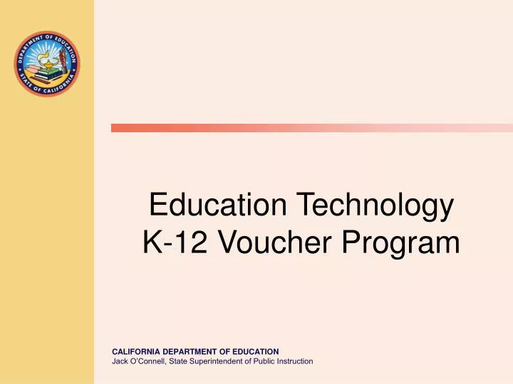 education technology k 12 voucher program