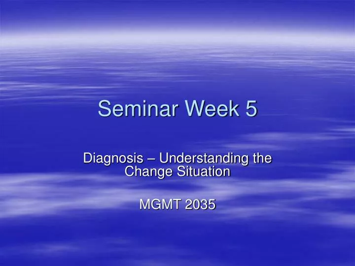 seminar week 5