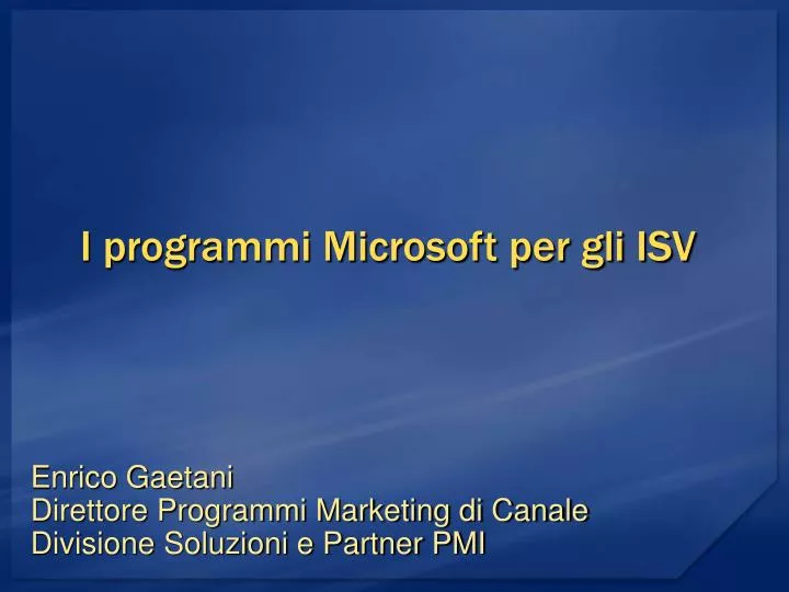 i programmi microsoft per gli isv