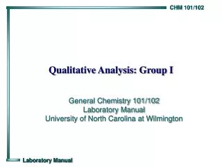 Qualitative Analysis: Group I