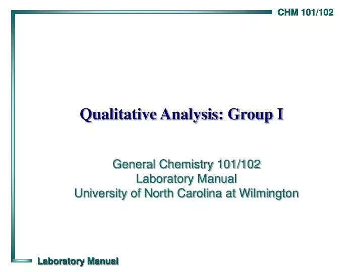 qualitative analysis group i