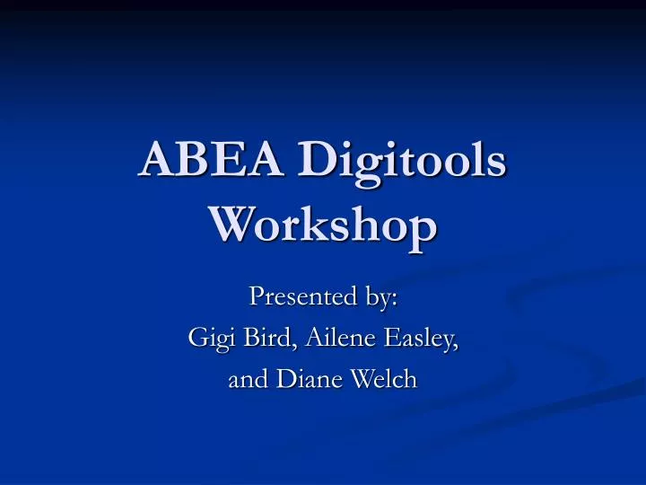 abea digitools workshop