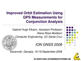 Improved Orbit Estimation Using GPS Measurements for Conjunction Analysis