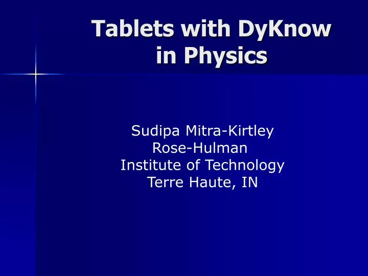tablets with dyknow in physics