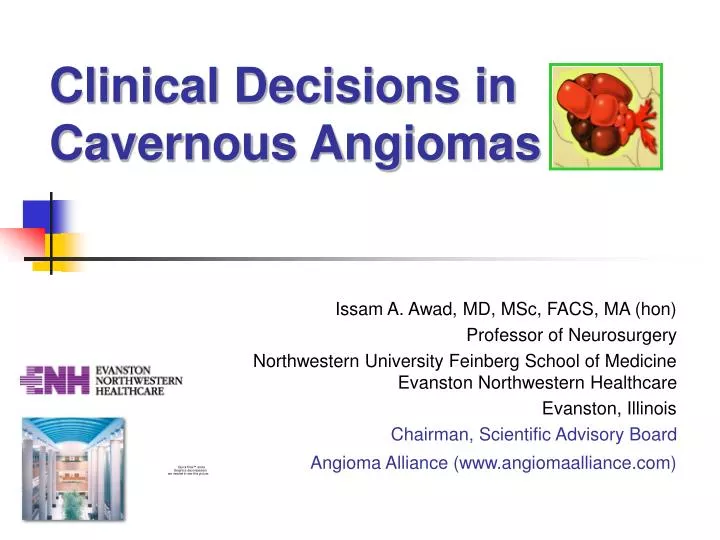 clinical decisions in cavernous angiomas