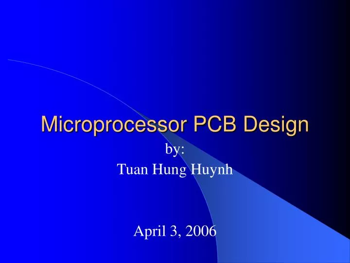 microprocessor pcb design