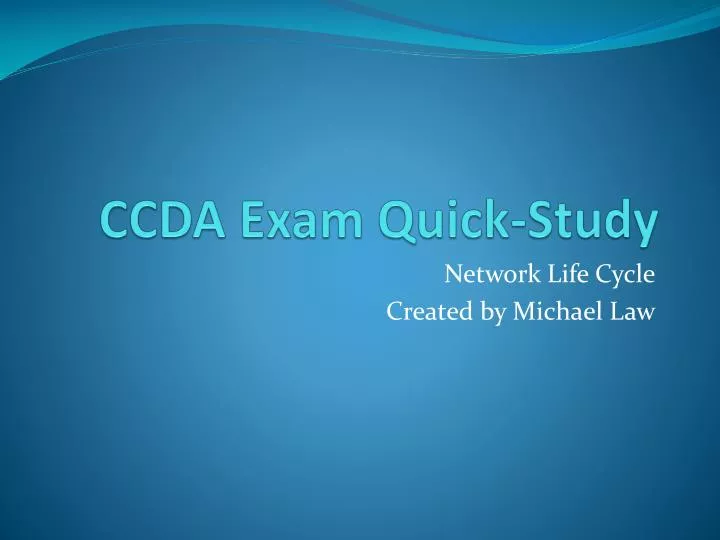 ccda exam quick study