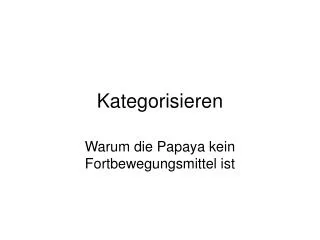 kategorisieren