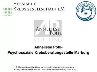 Anneliese Pohl- Psychosoziale Krebsberatungsstelle Marburg