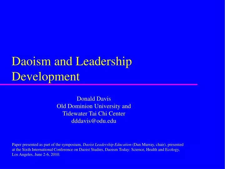 daoism and leadership development