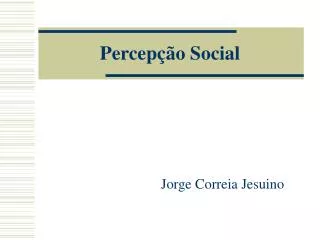 percep o social