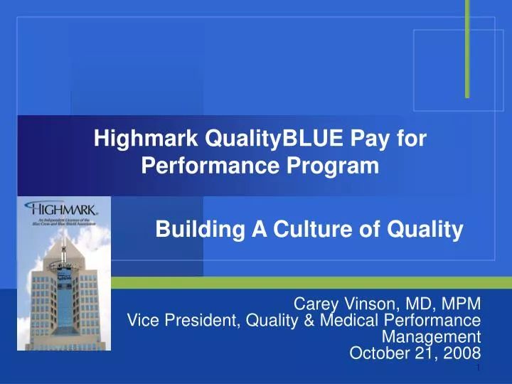 highmark qualityblue pay for performance program