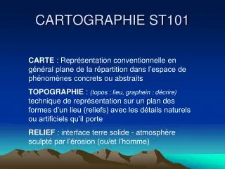 CARTOGRAPHIE ST101