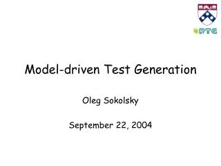 Model-driven Test Generation
