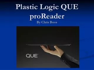 Plastic Logic QUE proReader