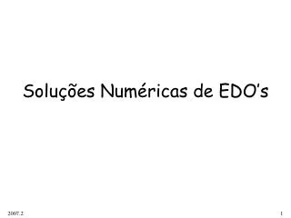 solu es num ricas de edo s