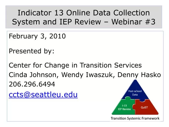 indicator 13 online data collection system and iep review webinar 3