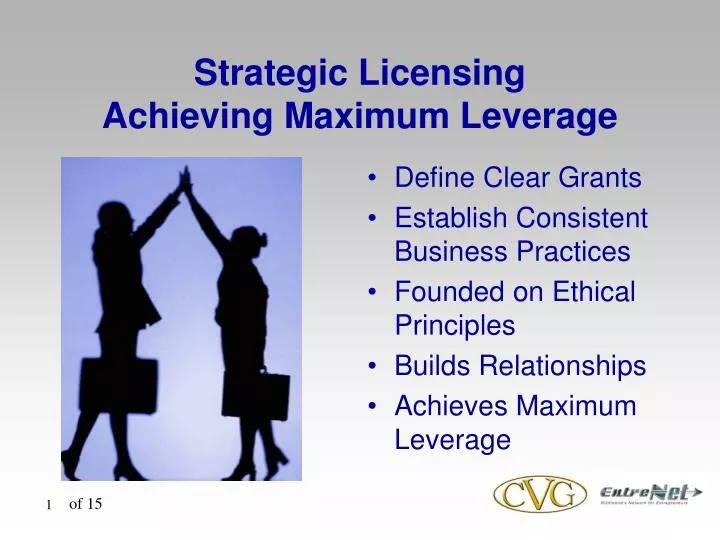 strategic licensing achieving maximum leverage