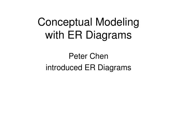 conceptual modeling with er diagrams
