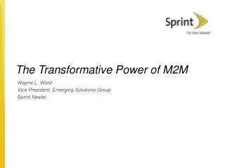 The Transformative Power of M2M