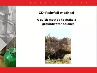 CD-Rainfall method