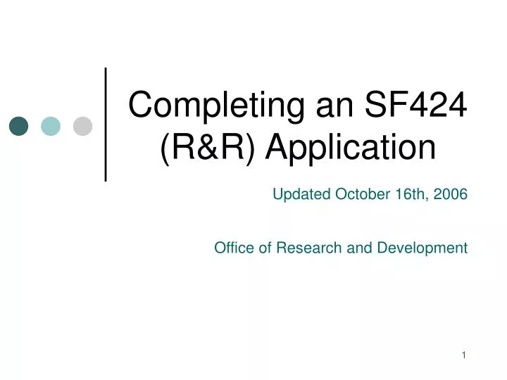 completing an sf424 r r application