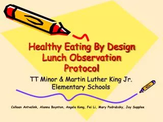 Healthy Eating By Design Lunch Observation Protocol