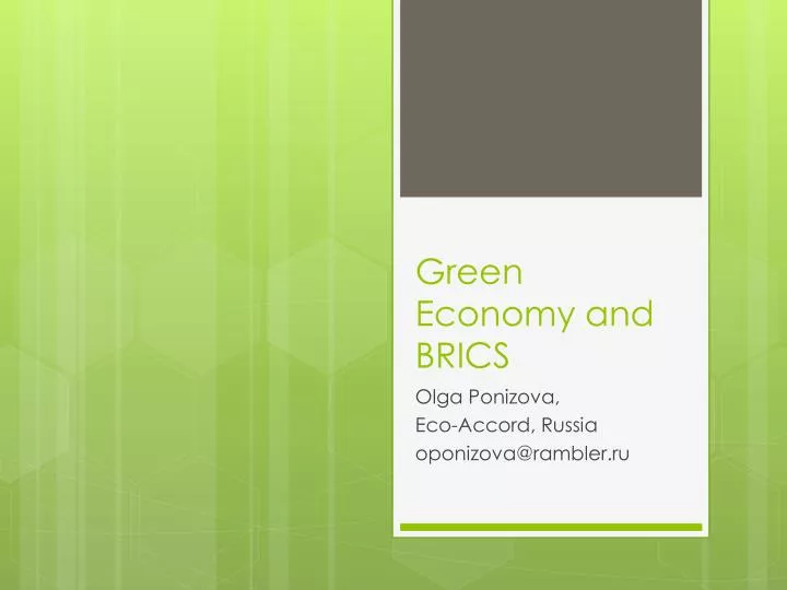 green economy and brics