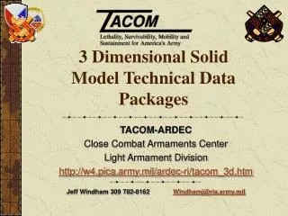 3 Dimensional Solid Model Technical Data Packages