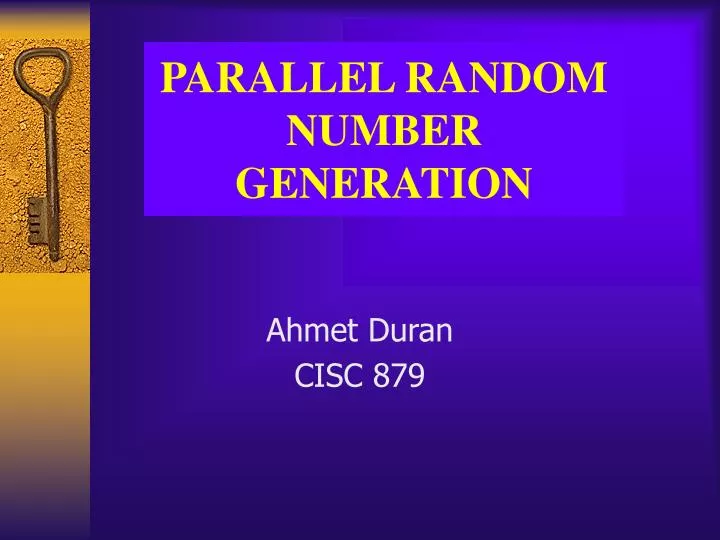 parallel random number generation