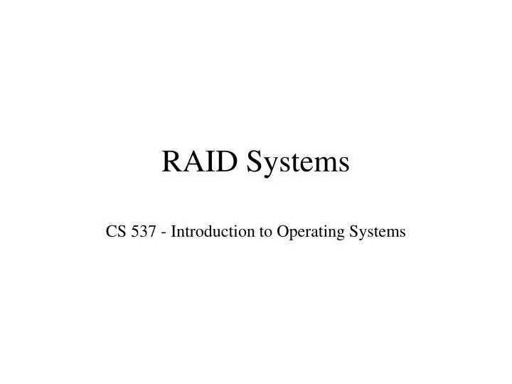 raid systems