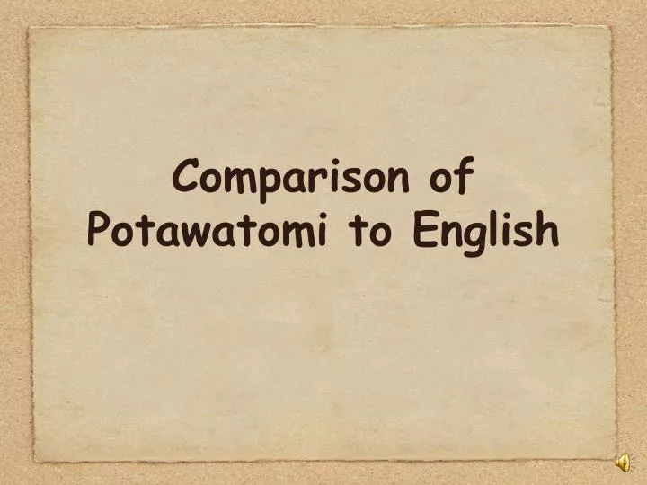 comparison of potawatomi to english