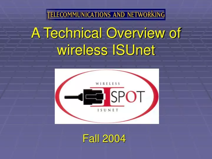a technical overview of wireless isunet