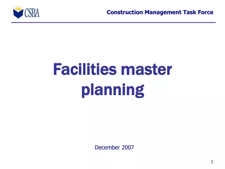 facilities master planning