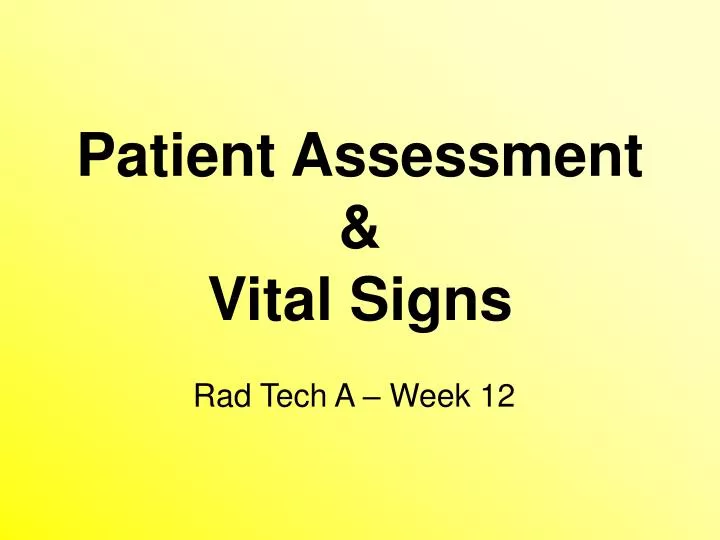 patient assessment vital signs